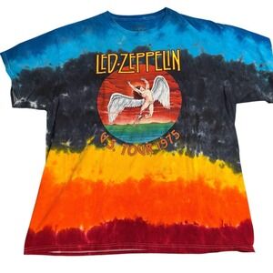 Led Zeppelin Shirt Mens Extra Large Tie Dye T Shirt Music Rock